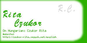 rita czukor business card